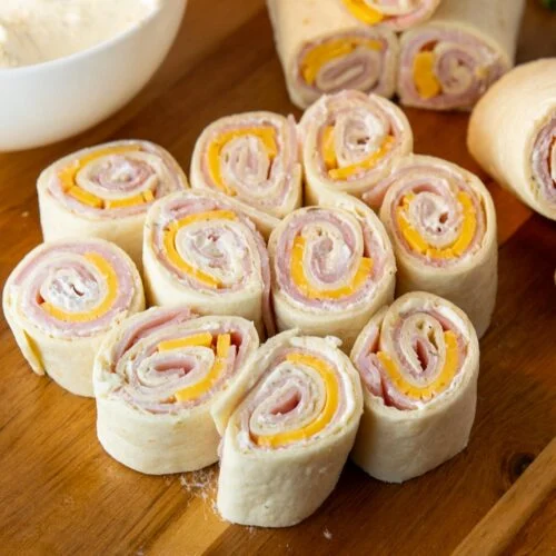 Ham and cheese pin wheels